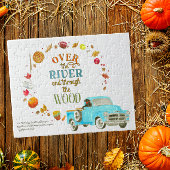 Over de rivier en door de Thanksgiving van hout Legpuzzel