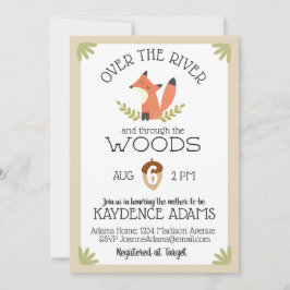 Over de rivier en door het Baby shower van de Boss Kaart