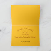 Over de rivier en door het bos Thanksgiving Feestdagen Kaart (Binnen)