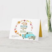 Over de rivier en door het bos Thanksgiving Feestdagen Kaart (Voorkant)