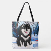 OVER DE RIVIER Finnish Lapphund Tote Tas (Voorkant)