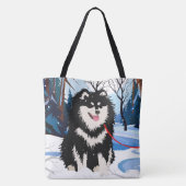 OVER DE RIVIER Finnish Lapphund Tote Tas (Achterkant)