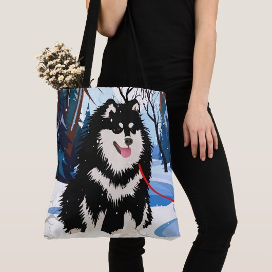 OVER DE RIVIER Finnish Lapphund Tote Tas (Dichtbij)