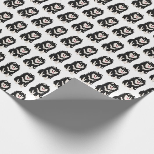 OVER DE RIVIER Fins Lapphund inpakpapier (Hoek)