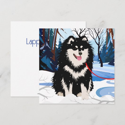 OVER DE RIVIER Finse Lapphond mini print kaarten (Voorkant / Achterkant)