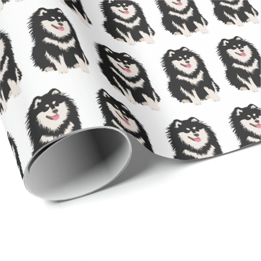 OVER DE RIVIER Finse Lapphund inpakpapier (Rol Hoek)
