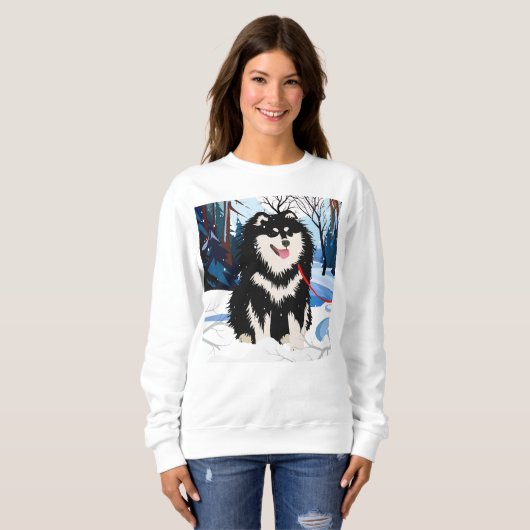 OVER DE RIVIER Finse Lapphund shirten alle stijlen Trui (Voorkant volledig)
