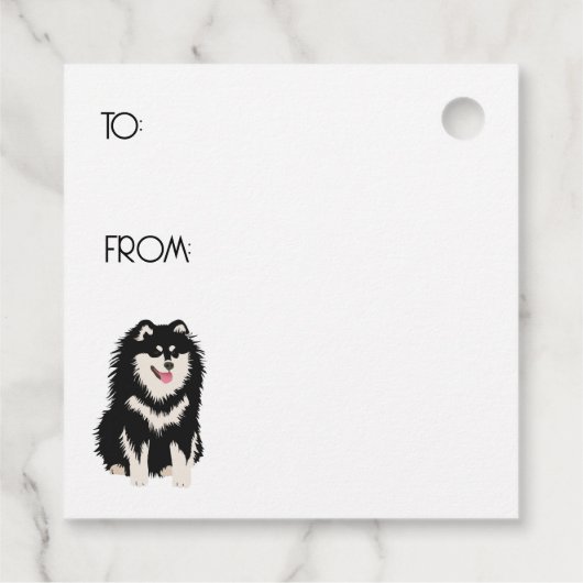 OVER DE RIVIER Lapphund geschenk labels voor en ac (Achterkant)