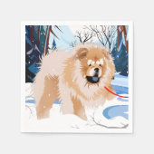 OVER DE RIVIER Red Chow servetten (Voorkant)