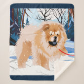 OVER DE RIVIER Red Chow Sherpa deken (Voorkant)