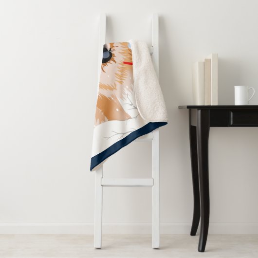 OVER DE RIVIER Red Chow Sherpa deken (In situ)