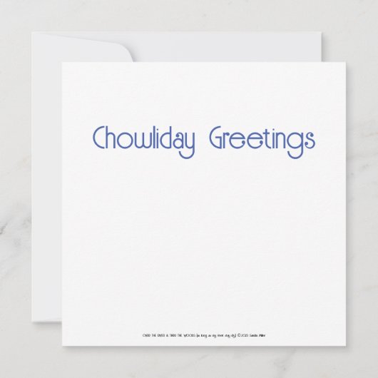 OVER DE RIVIER Rode Chow mini print kaarten (Achterkant)