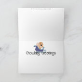 OVER DE RIVIER Rode Chow vakantiekaarten Feestdagen Kaart (Binnen)