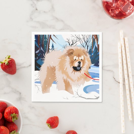 OVER DE RIVIER Rood Chow servetten (Insitu)