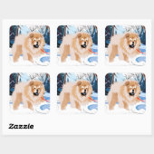 OVER DE RIVIER Rood Chow stickers 2 maten (Vel)