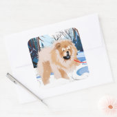 OVER DE RIVIER Rood Chow stickers 2 maten (Envelop)