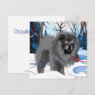 OVER DE RIVIER Zwarte Chow mini print kaarten