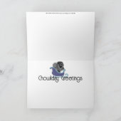 OVER DE RIVIER Zwarte Chow vakantiekunstkaarten Feestdagen Kaart (Binnen)