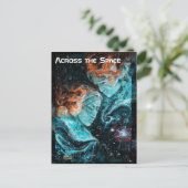 Over de ruimte briefkaart (Staand voorkant)