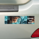 Over de ruimte bumpersticker (Op auto)