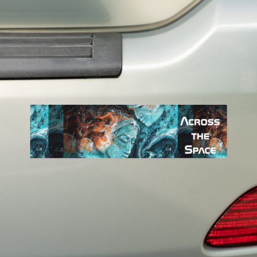 Over de ruimte bumpersticker (Op auto)