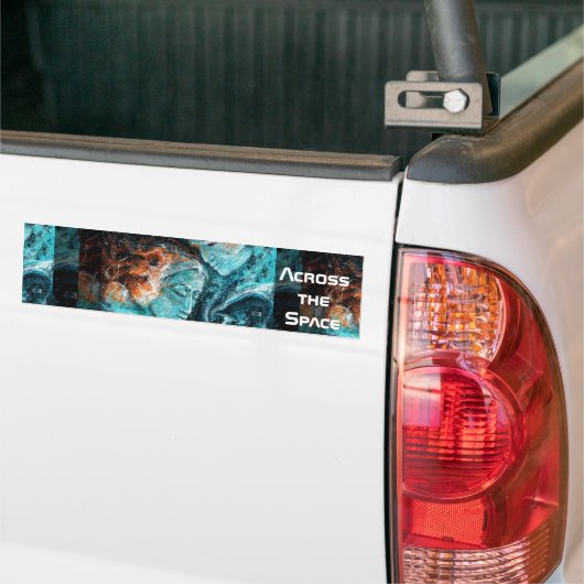 Over de ruimte bumpersticker (Op Truck)