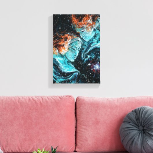 Over de ruimte canvas afdruk (Insitu (Woonkamer))