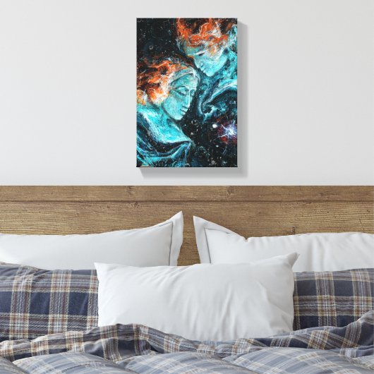 Over de ruimte canvas afdruk (Insitu (Slaapkamer))