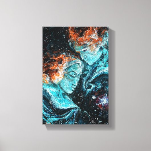 Over de ruimte canvas afdruk (Voorkant)