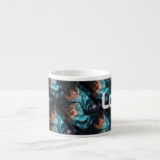 Over de ruimte espresso kop (Voorkant)