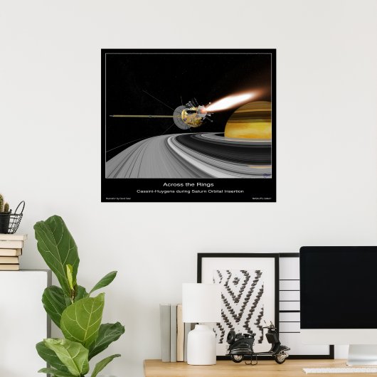 Over de Saturnus Rings Poster (Thuiskantoor)
