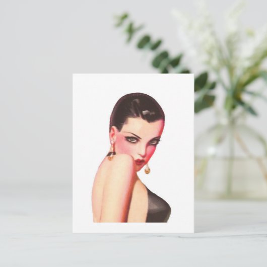 Over de schouder kijken briefkaart (Staand voorkant)