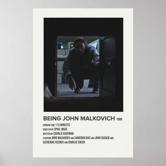 over de situatie van de heer john malkovich 1999 poster (Voorkant)