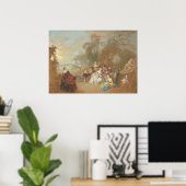 Over de Terrace - Jean-Baptiste Pater Fine Art Poster (Thuiskantoor)