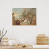 Over de Terrace - Jean-Baptiste Pater Fine Art Poster (Keuken)