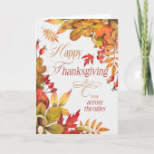 Over de Thanksgiving van Miles in het najaar van d Feestdagen Kaart (Voorkant)