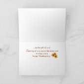 Over de Thanksgiving Zonnebloem van Miles Kaart (Binnen)