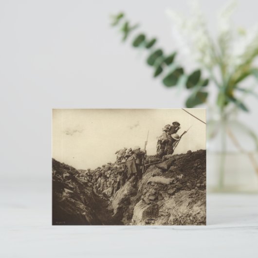 Over de top. briefkaart (Staand voorkant)