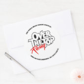 Over de Top Racing Zap Ronde Sticker (Envelop)