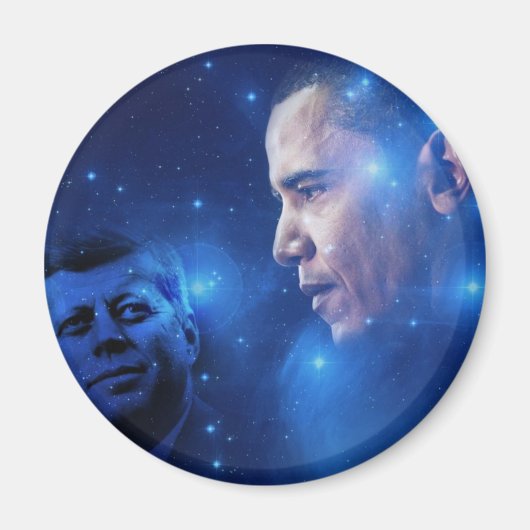 Over de Torch, John F. Kennedy Barack Obama Magneet (Voorkant)