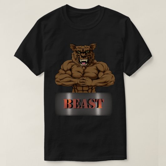 over de tuin muur beest (46) t-shirt (Design voorkant)