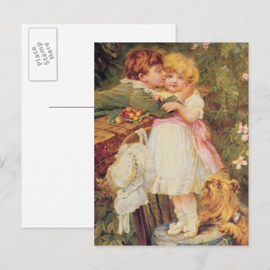 Over de tuinmuur briefkaart (Voorkant / Achterkant)