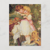 Over de tuinmuur briefkaart (Voorkant)