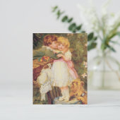 Over de tuinmuur briefkaart (Staand voorkant)