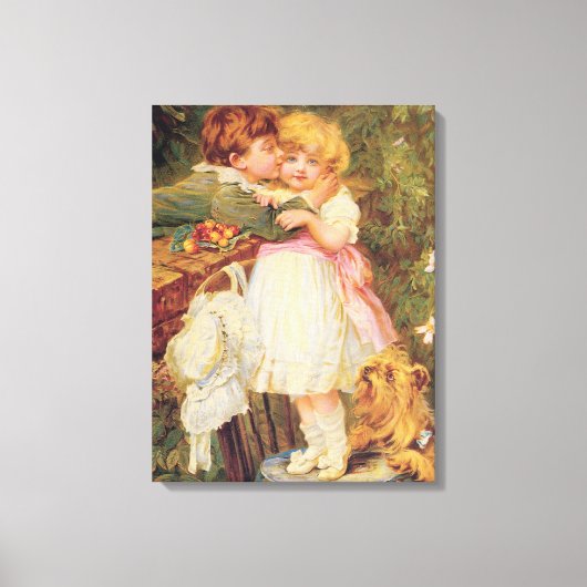 Over de tuinmuur canvas afdruk (Voorkant)