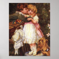 Over de tuinmuur - Frederick Morgan Print