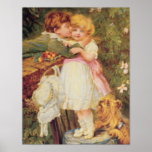 Over de tuinmuur - Frederick Morgan Print