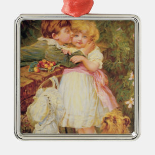 Over de tuinmuur metalen ornament