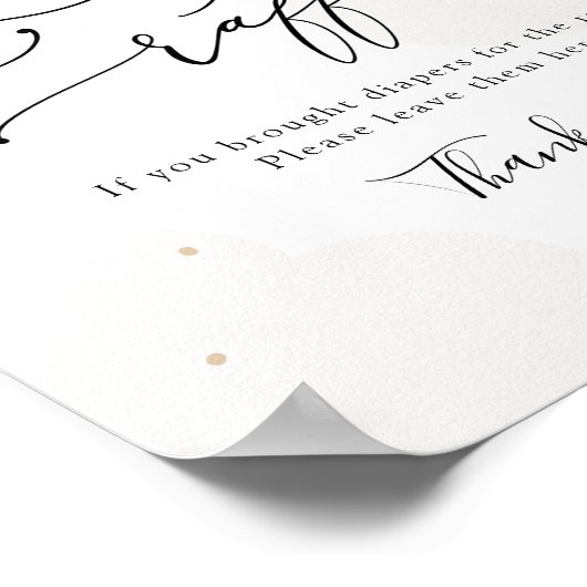 Over de Twinkle Star Diaper Raffle Sign Poster (Hoek)