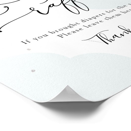 Over de Twinkle Star Diaper Raffle Sign Poster (Hoek)